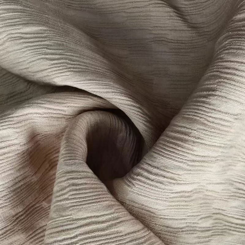 Jacquard-Einzelfilament-Nylon-Rayon-Stoff mit ausgeprägter Faltenstruktur