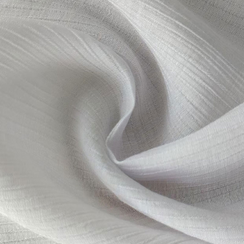 Stark gedrehter 4:1-Einzelfilament-Viskose/Nylon-Stoff mit Crinkle-Textur