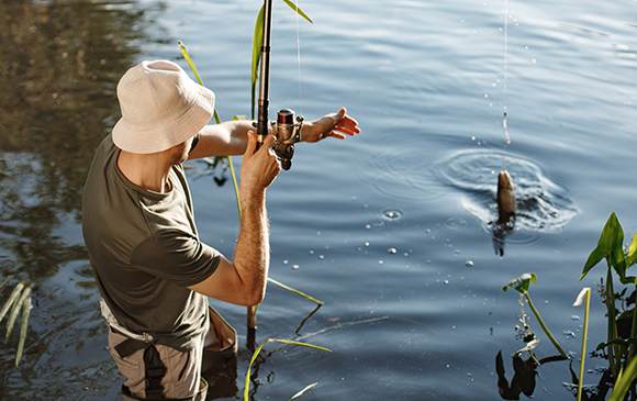 Angeln im Freien